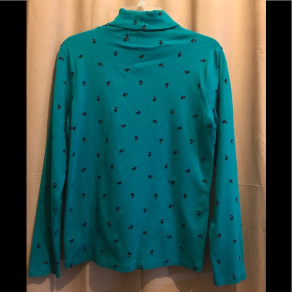 St John’s Bay L green Scottie Dog print turtleneck - Picture 6 of 6